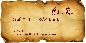 Csánitz Róbert névjegykártya