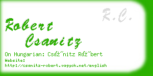 robert csanitz business card